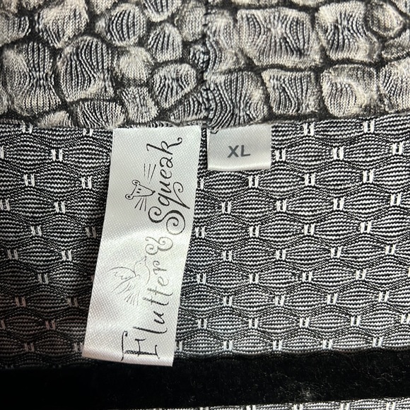 Flutter & Squeak snake skin print open front waterfall style cardigan size Xl - Picture 5 of 6